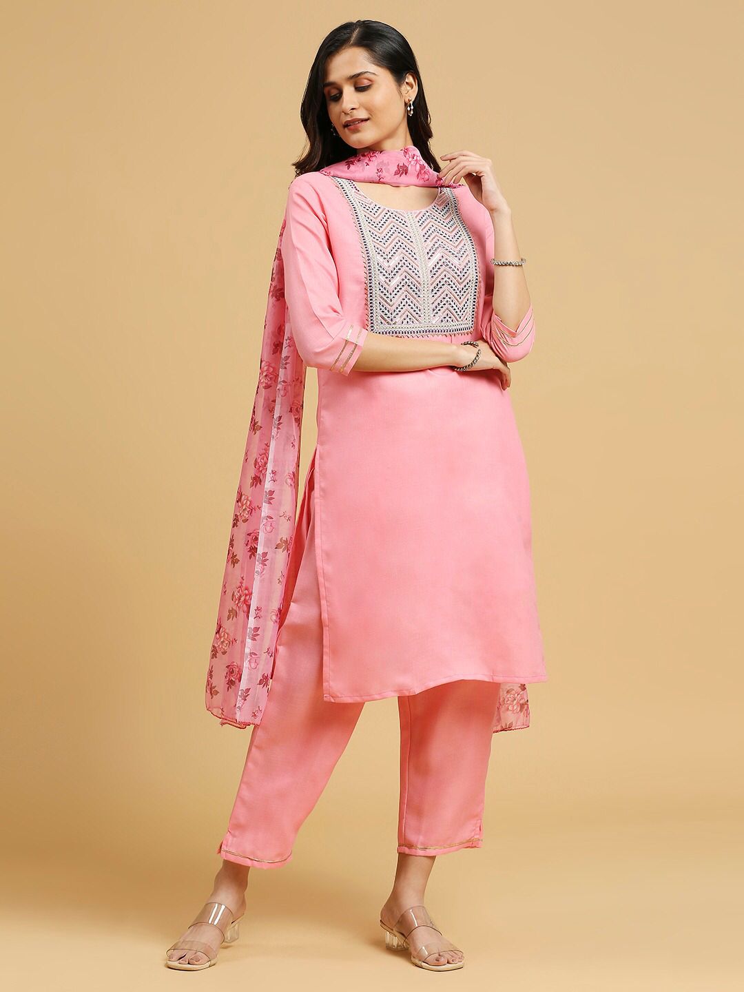Vt Designer Embroidery Cotton Kurti With Bottom Dupatta Wholesale Shop In Surat